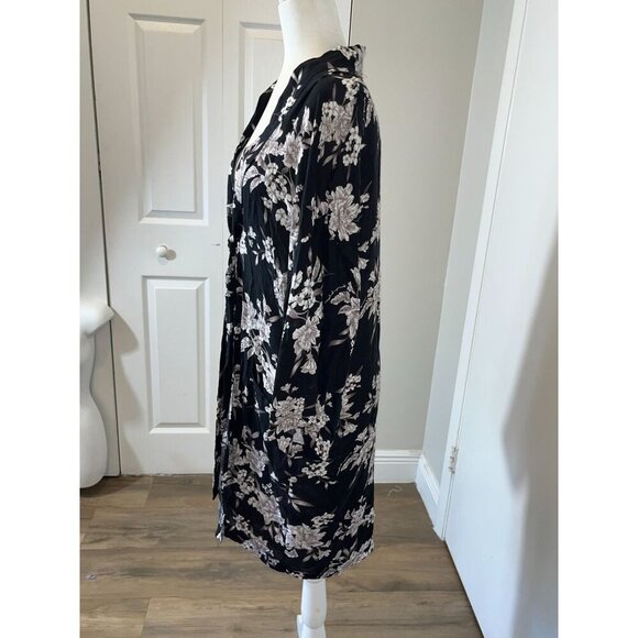Spiritual Gangster Womens Floral Kimono Black & White One Size Wrap - Picture 4 of 9
